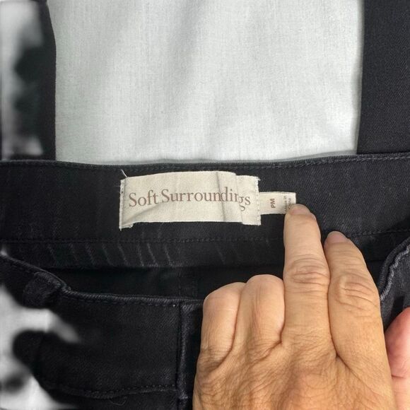 Soft Surroundings black pull on jeans size MP - Picture 5 of 12